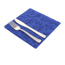 Serviette Damascato en Airlaid Bleu 40x40cm 