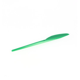 Plastic PS mes  groen 16,5 cm (15 stuks) 