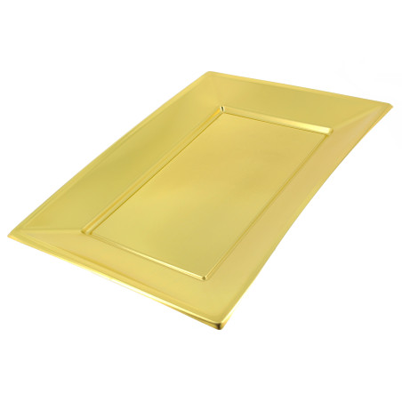 Plateau Plastique Doré rectang. 330x 225mm (120 Utés)