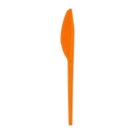 Couteau Plastique Orange de 165mm (15 Unités)