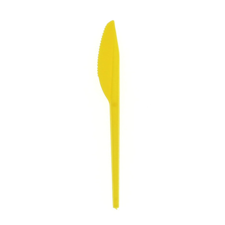 Couteau Plastique Jaune de 165mm (15 Unités)