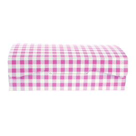 Boîte pâtissière 18,2x13,6x5,2cm 500g Rose (25 Unités)