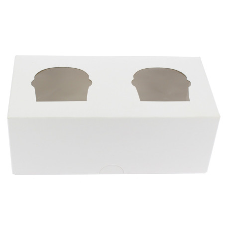 Papieren Cake vorm zak 2 Slots wit 19,5x10x7,5cm (160 stuks)