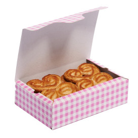 Boîte pâtissière 17,5x11,5x4,7cm 250g Rose (20 Unités)