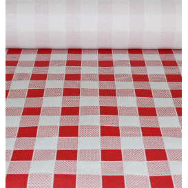 Nappe en papier en Rouleau Carré rouge 1x100m 40g (1 Unité)