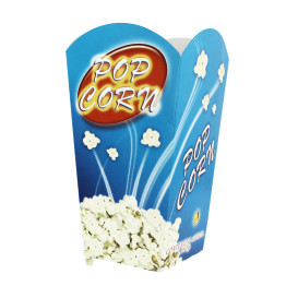 Papieren Popcorn doosje klein maat 45gr 6,5x8,5x15cm (700 stuks)