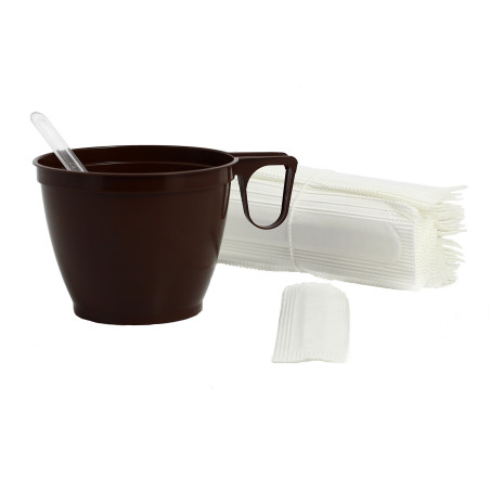 Plastic PS koffie roerder verpakt transparant 9cm (9500 stuks)