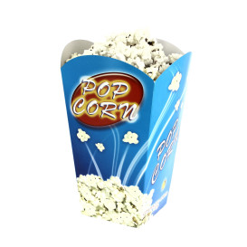 Papieren Popcorn doosje medium maat 90gr 7,8x10,5x18cm (350 stuks)