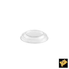 Plastic PET Deksel voor Plastic Proeving beker "Maxi" Kegel vormig transparant 100ml (1000 stuks)