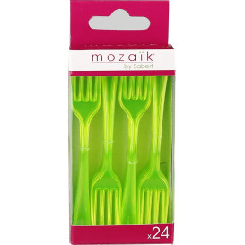 Plastic vork Premium groen 19cm (180 stuks)