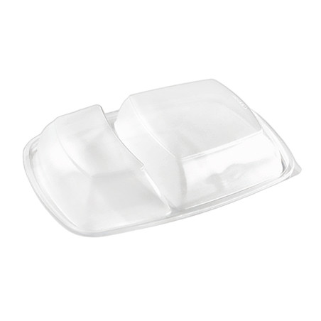 Plastic Deksel voor Deli Container PP Rechthoekige vorm 2C zwart 28x20cm (50 stuks) 