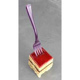 Fourchette Plastique Premium Aubergine 190mm (10 Unités)