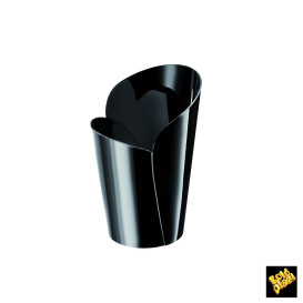 Verrine Dégustation "Blossom" Plastique Noir 90ml (15 Utés)