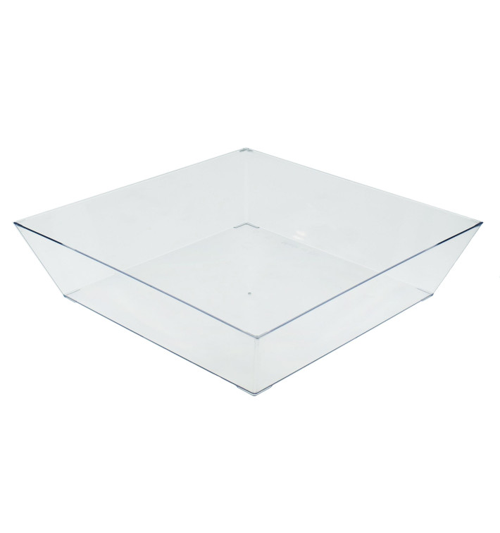 Plastic dienblad transparant 25x25cm 