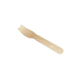 Petite Cuillère Plate en Bois pour Glace 95mm (3.000 Unités)