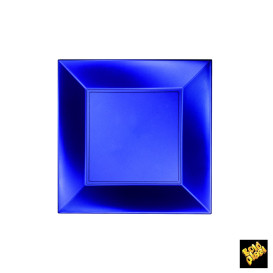 Assiette Plastique Réutilisable Plate Bleu Pearl PP 180mm (300 Utés)