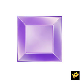 Assiette Plastique Réutilisable Plate Violet Pearl PP 180mm (300 Utés)