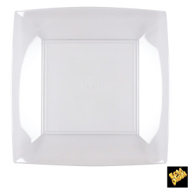 Assiette Plastique Réutilisable Plate Transp. PS 230mm (300 Utés)