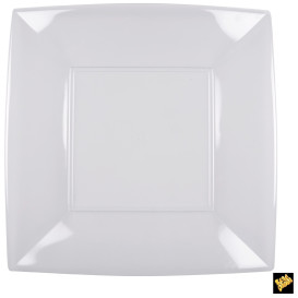 Assiette Plastique Réutilisable Plate Transp. PS 290mm (12 Utés)