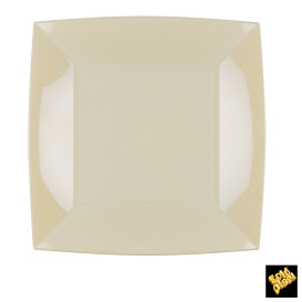 Assiette Plastique Plate Crème Nice PP 230mm (25 Utés)