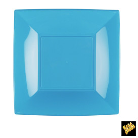 Assiette Plastique Réutilisable Plate Turquoise PP 230mm (25 Utés)