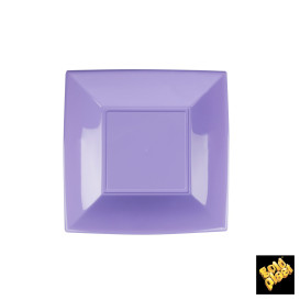 Assiette Plastique Réutilisable Plate Lilas PP 180mm (25 Utés)