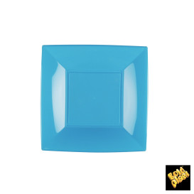 Assiette Plastique Réutilisable Plate Turquoise PP 180mm (25 Utés)