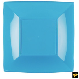 Assiette Plastique Réutilisable Plate Turquoise PP 290mm (144 Utés)