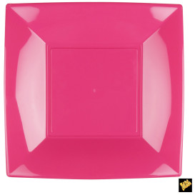 Assiette Plastique Réutilisable Plate Fuchsia PP 290mm (12 Utés)