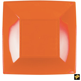 Plastic bord Plat oranje "Nice" PP 29 cm (12 stuks) 