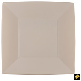 Assiette Plastique Réutilisable Plate Beige PP 290mm (12 Utés)