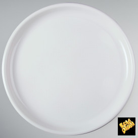 Plastic bord voor Pizza wit "Rond vormig" PP Ø35 cm (12 stuks) 
