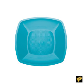 Assiette Plastique Réutilisable Plate Turquoise  PP 180mm (25 Utés)