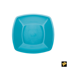 Assiette Plastique Réutilisable Plate Turquoise  PP 180mm (300 Utés)