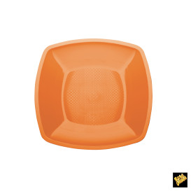 Assiette Plastique Réutilisable Plate Orange  PP 180mm (300 Utés)