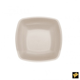 Assiette Plastique Réutilisable creuse Beige  PP 180mm (300 Utés)