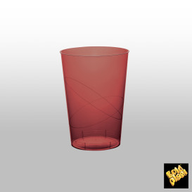 Verre Plastique Moon Bordeaux Transp. PS 230ml (700 Unités)