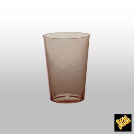 Verre Plastique Moon Marron Transp. PS 230ml (50 Unités)