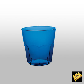 Verre Plastique Cocktail Bleu Transp. PS Ø73mm 220ml (50 Utés)