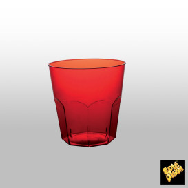 Verre Plastique Rouge Transp. PS Ø73mm 220ml (1000 Utés)