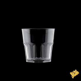 Plastic glas SAN Herbruikbaar "mini Drink" transparant 160ml (8 stuks) 