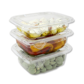 Plastic deli Container PET onverbrekelijk 375ml 14x12x4cm (84 stuks)