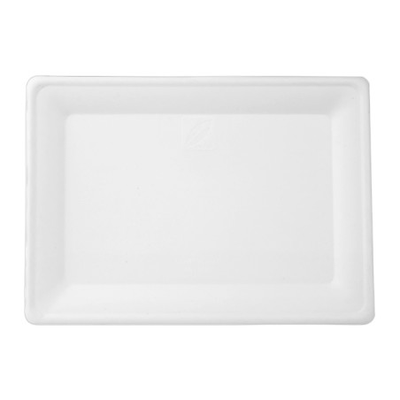 Plateau Bio en Canne à Sucre Blanc 28x22cm (320 Utés)