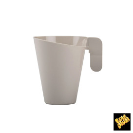 Tasse Plastique Design Creme 155ml (12 Unités)