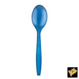 Cuillère Plastique PS Premium Bleu 190mm (50 Utés)