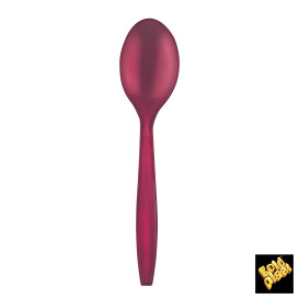 Cuillère Plastique PS Premium Bordeaux 190mm (50 Utés)