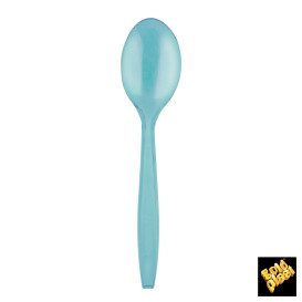 Cuillère Plastique PS Premium Turquoise 190mm (1000 Utés)