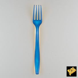 Fourchette Plastique PS Premium Bleu 190mm (1000 Utés)