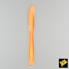 Plastic PS mes  Premium oranje 19cm (1000 stuks)