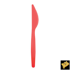 couteau Plastique Easy  Rouge 185mm (20 Unités)